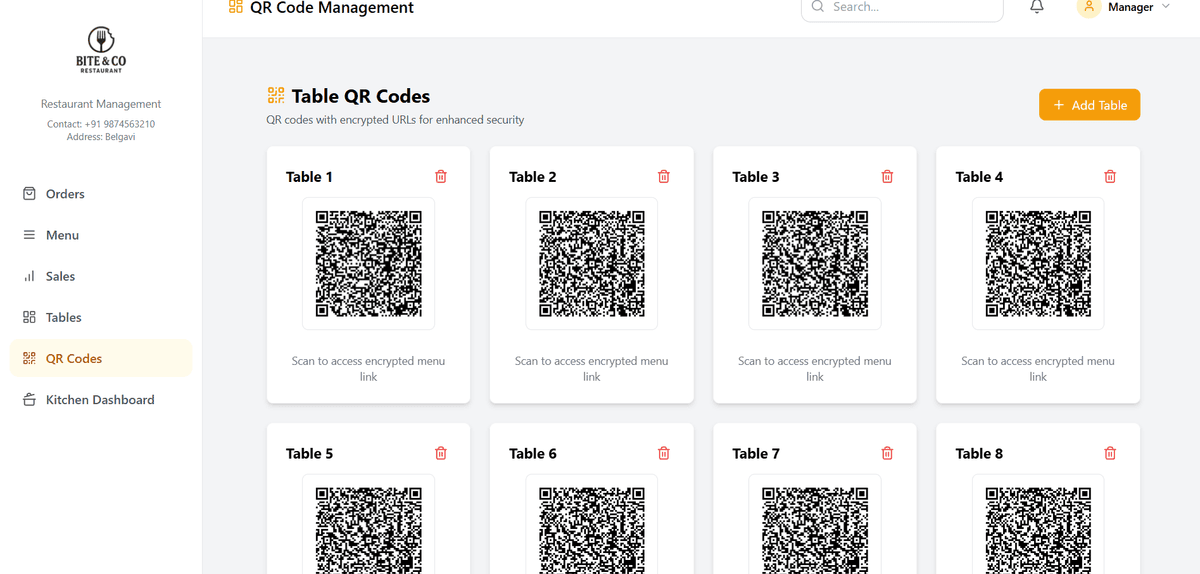 Restaurant Management System Screenshot 2